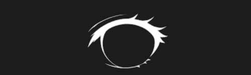 Wide Open brush stroke preview from Anime Eyes Builder for Procreate