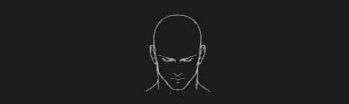 Looking Down brush stroke preview from Male Head Base for Procreate