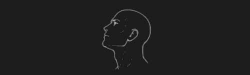 Profile Left Up brush stroke preview from Male Head Base for Procreate