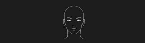 Looking Front brush stroke preview from Female Head Base for Procreate
