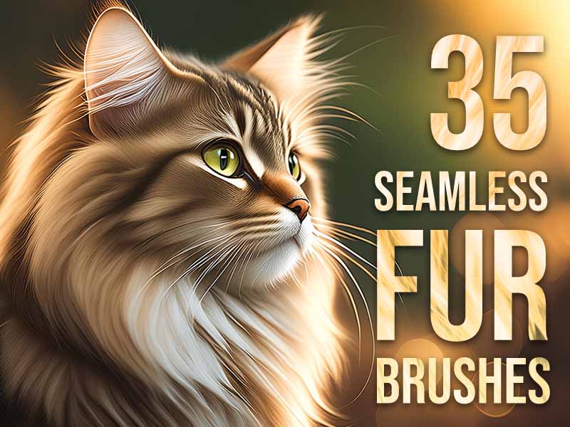 Fur Brushes Procreate brush pack preview