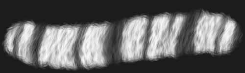 Fluffy Stripes 3 brush stroke preview from Fur Brushes for Procreate