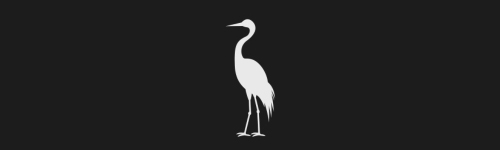 Crane brush stroke preview from Bird Silhouettes for Procreate