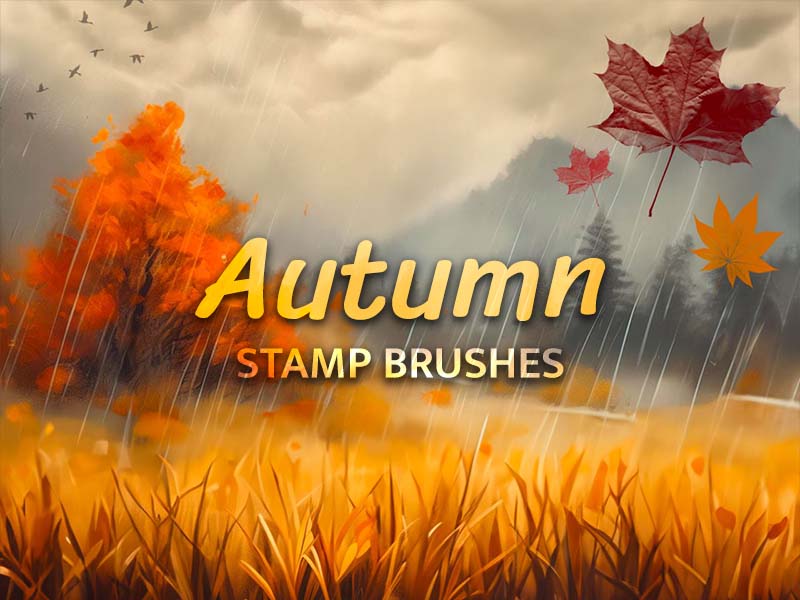Autumn Brushes Procreate brush pack preview