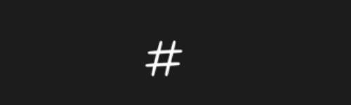 Hashtag brush stroke preview from Social Media Buttons Vol.1 for Procreate