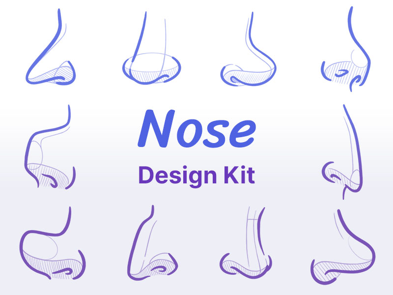 Nose Design Kit Procreate brush pack preview