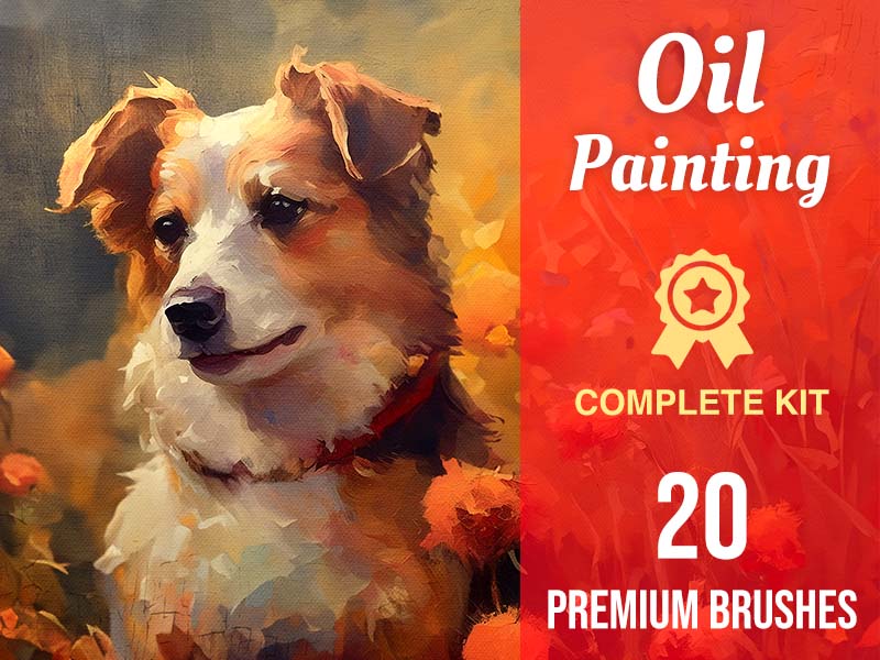 Oil Painting Procreate brush pack preview